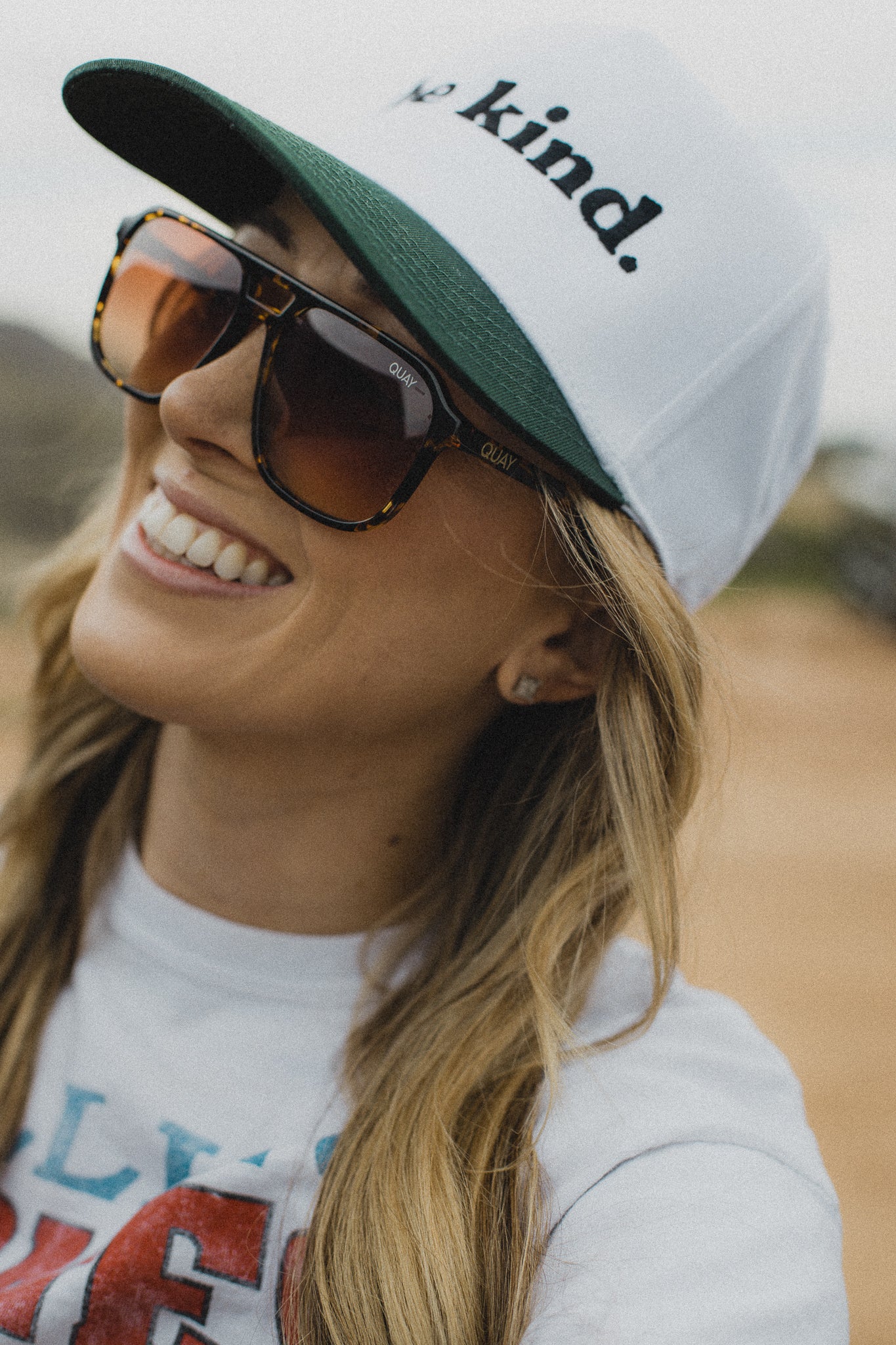 BE KIND. HAT - WHITE/GREEN CLASSIC