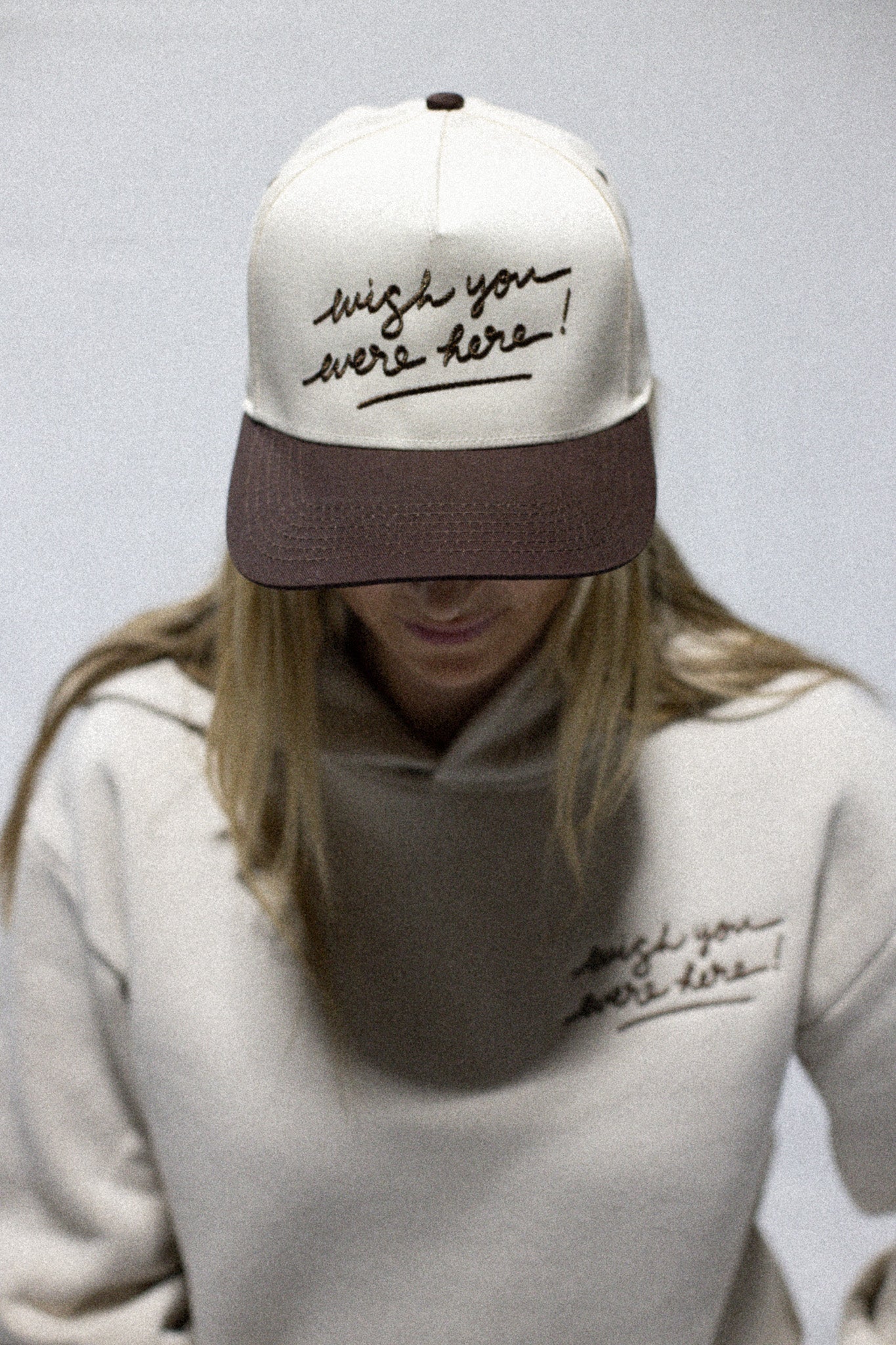 *NEW WISH YOU WERE HERE CANVAS HAT (TAN/BROWN)