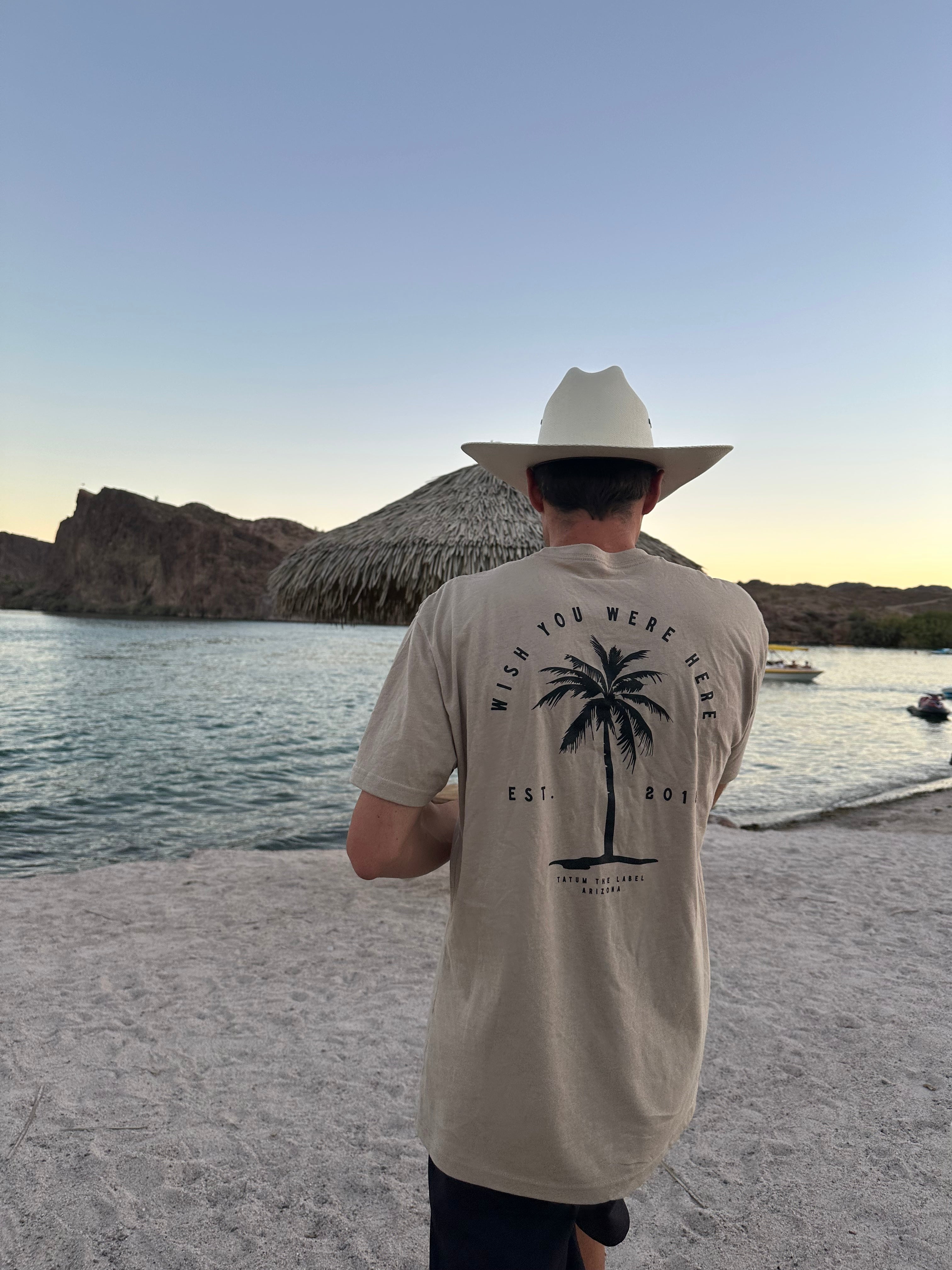 WISH YOU WERE HERE PALM - TAN