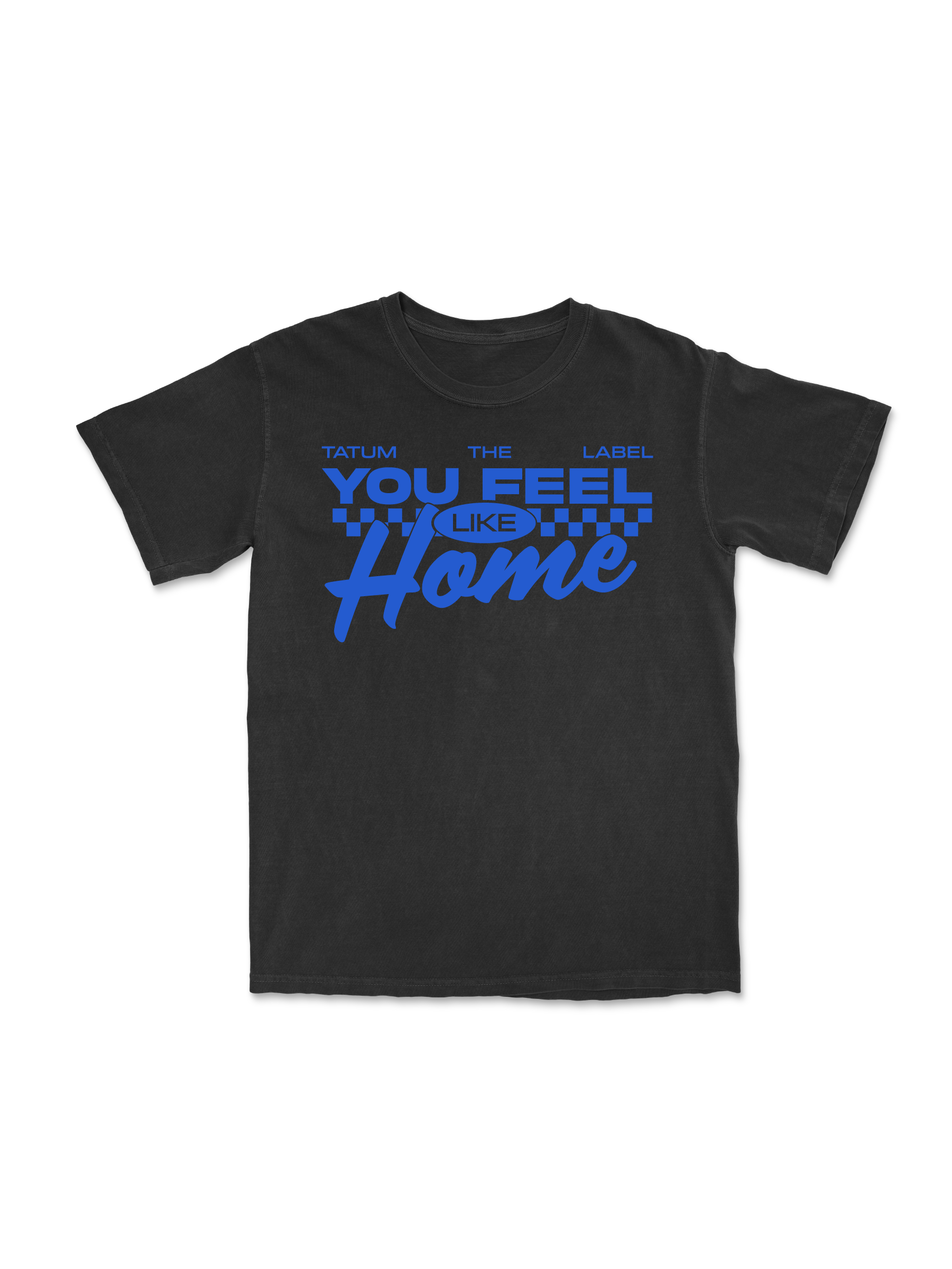YOU FEEL LIKE HOME TEE - BLACK & BLUE