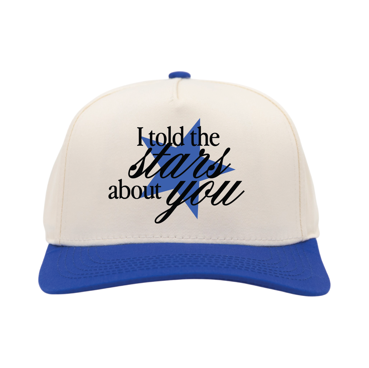 I TOLD THE STARS ABOUT YOU BLUE STAR - CREAM/ROYAL