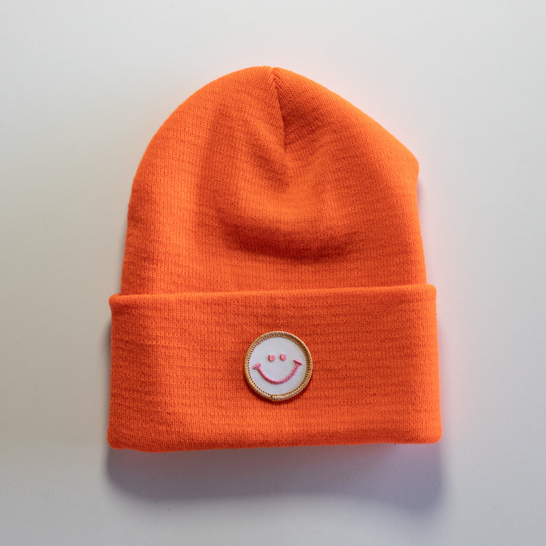 ORANGE BEANIE - SMILEY
