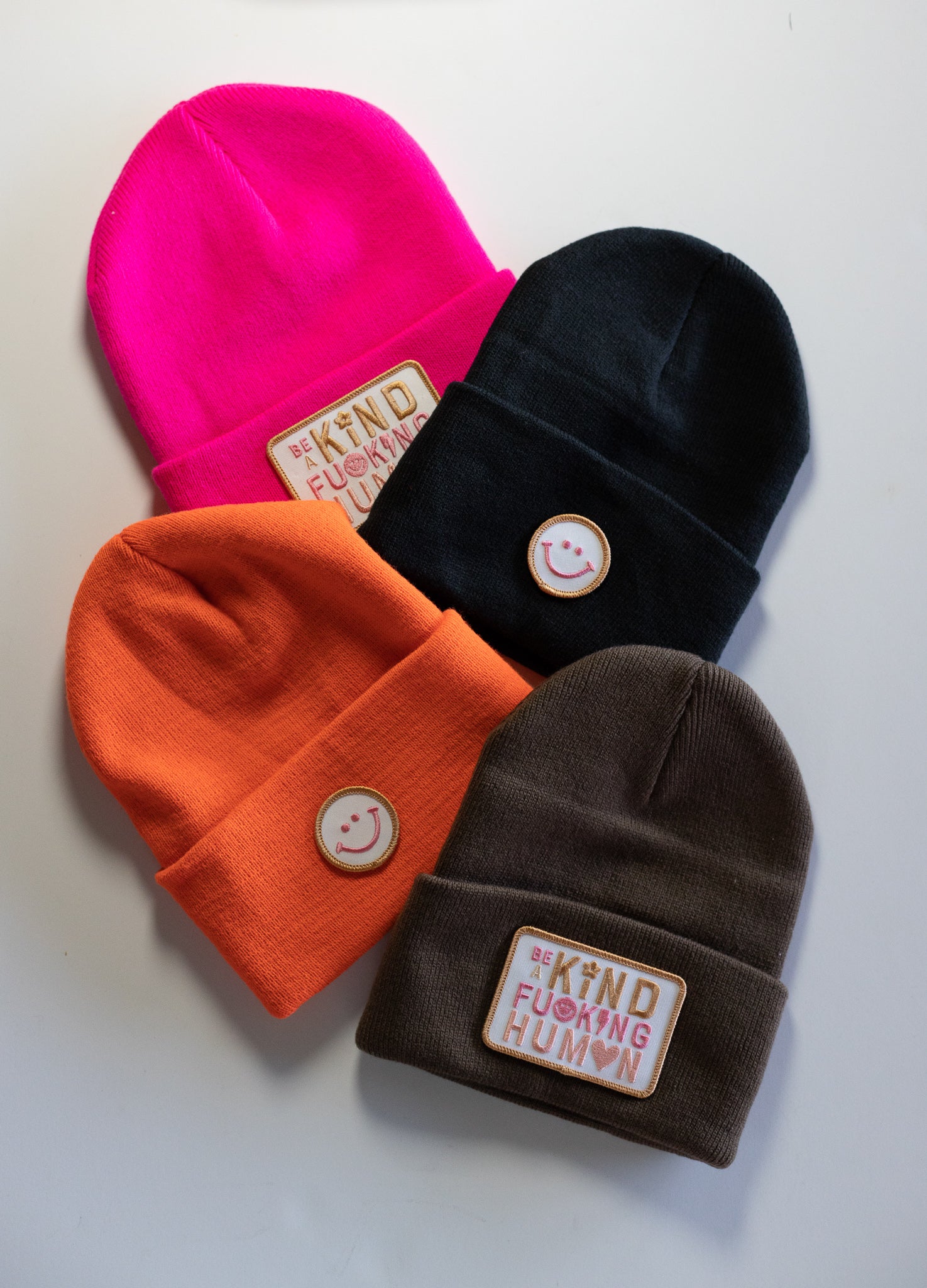 PINK BEANIE - SMILEY