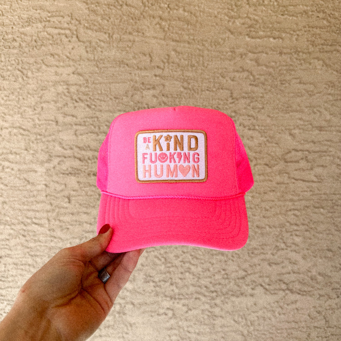 BE A KIND HUMAN HAT - PINK