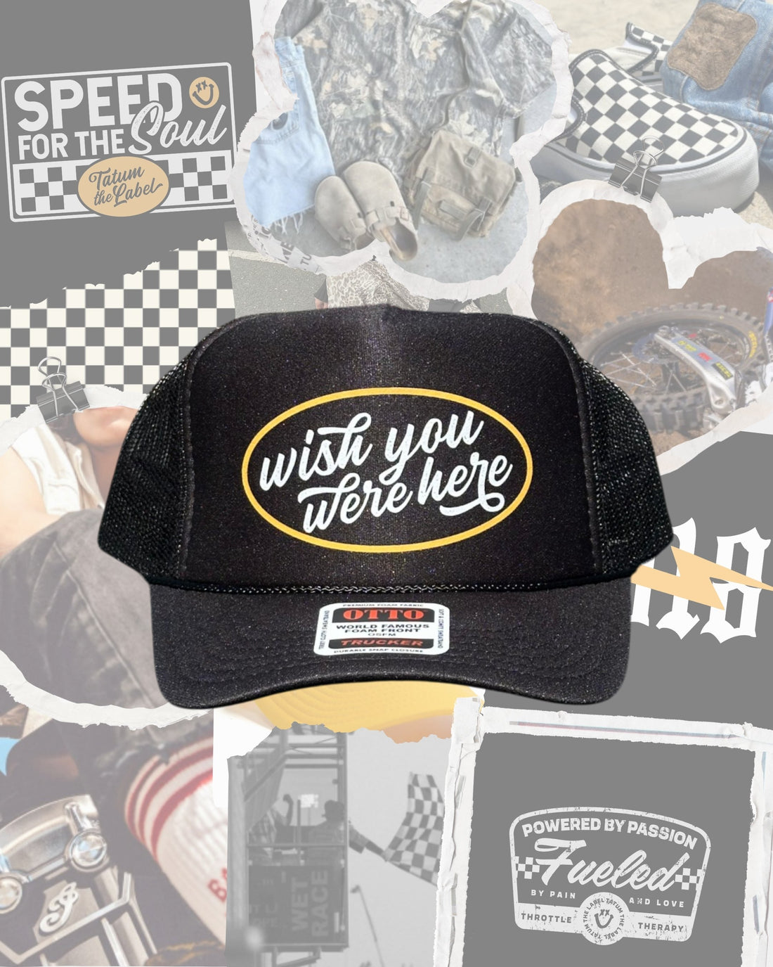 WISH YOU WERE HERE CIRCLED - BLACK