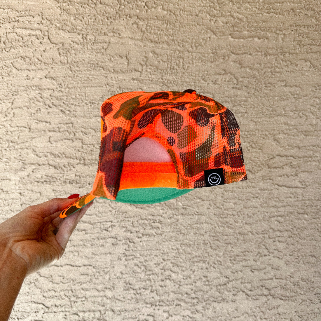 BE A KIND HUMAN HAT - ORANGE CAMO