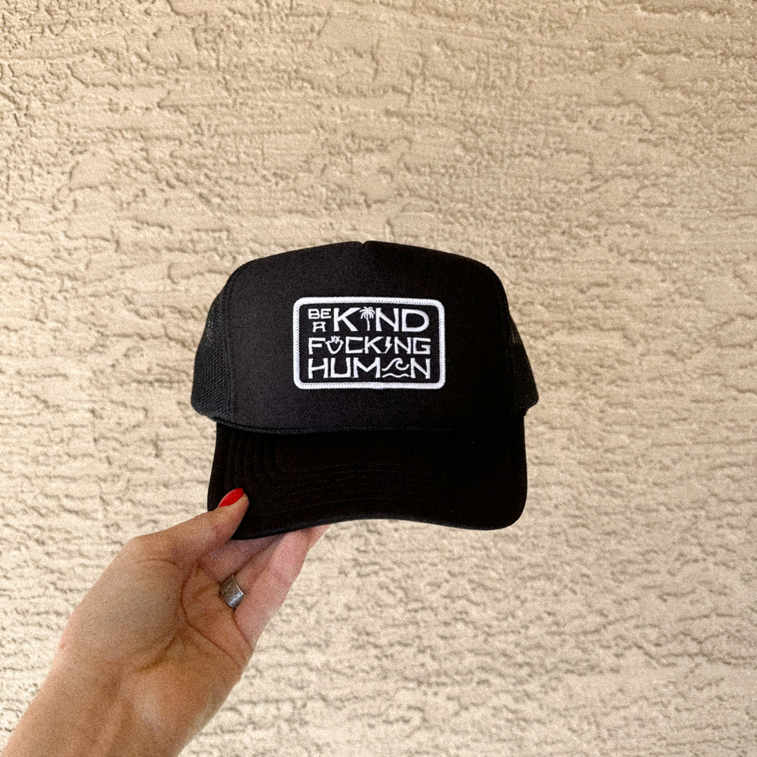 FOAM BE A KIND HUMAN HAT - BLACK, MEN&