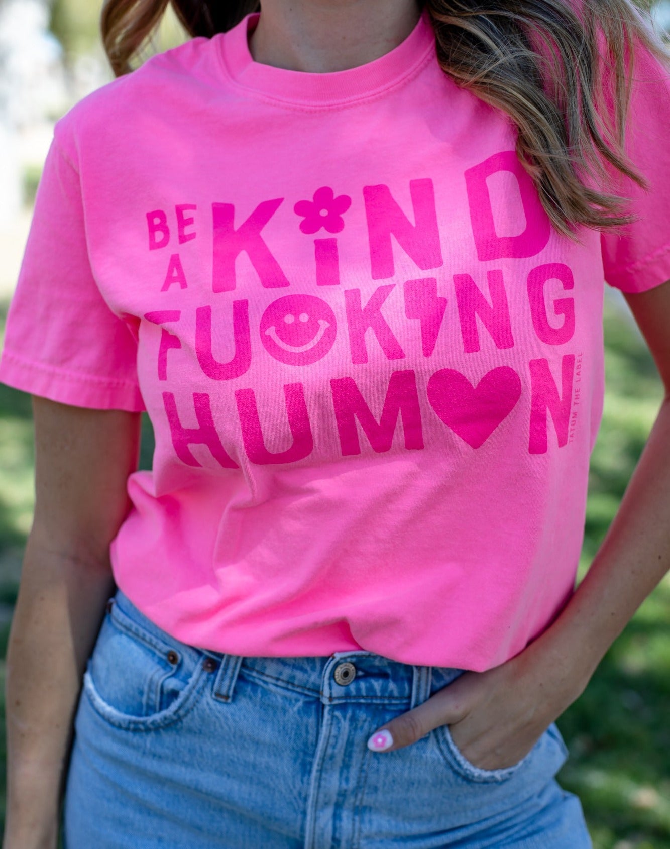 BE A KIND F*ING HUMAN TEE - PINK