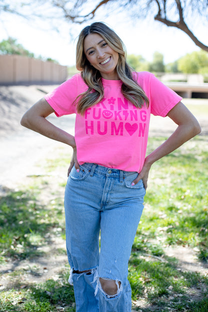 BE A KIND F*ING HUMAN TEE - PINK