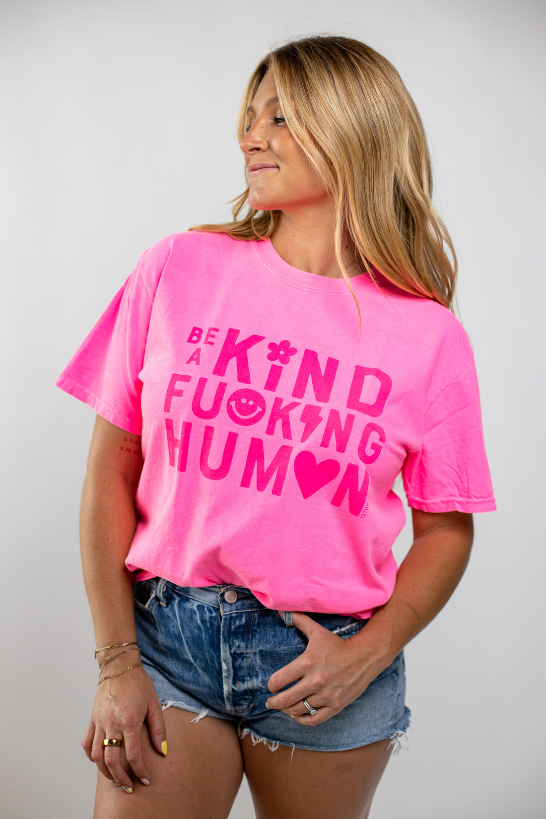 BE A KIND F*ING HUMAN TEE - PINK