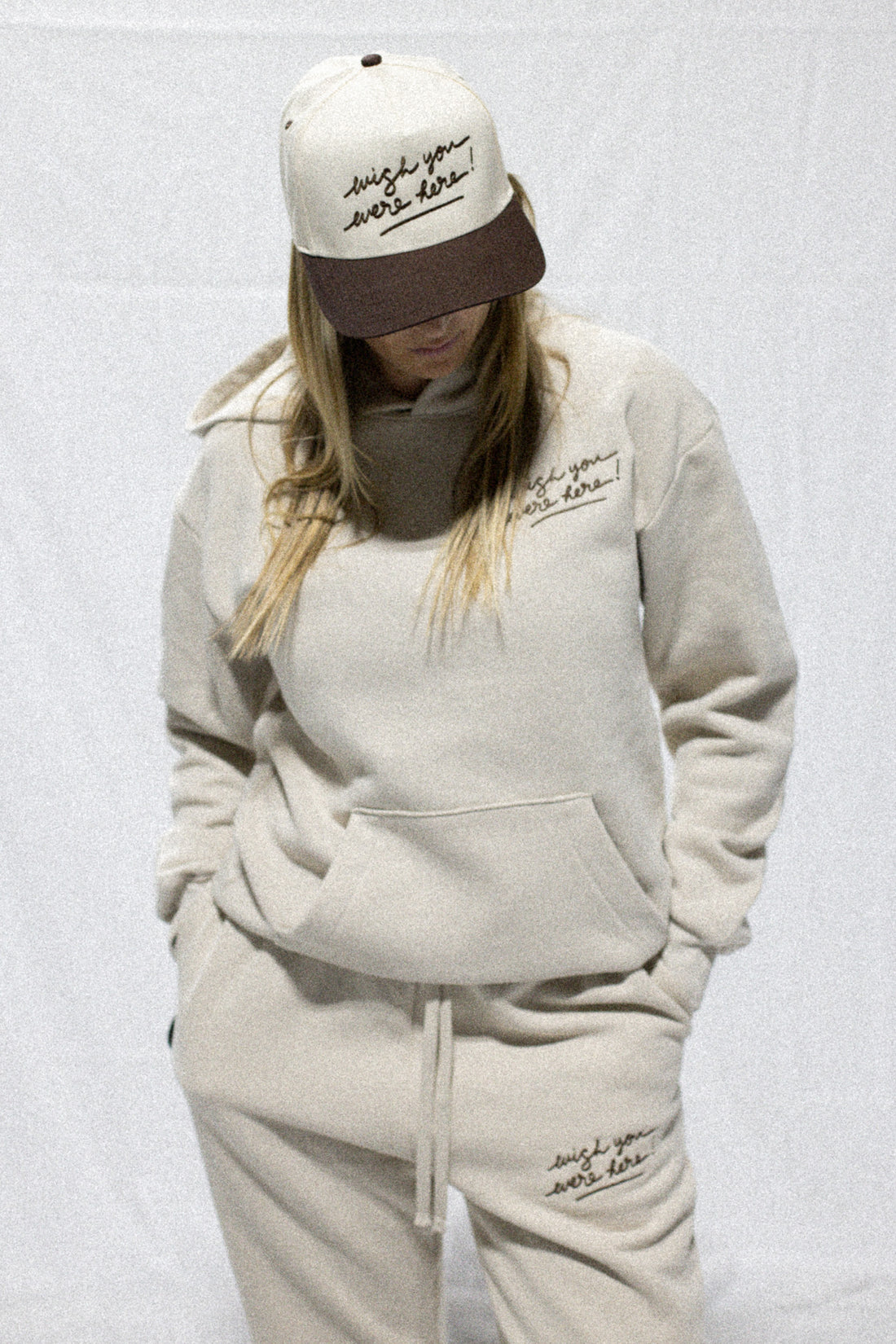 *NEW WISH YOU WERE HERE HOODIE (TAN)