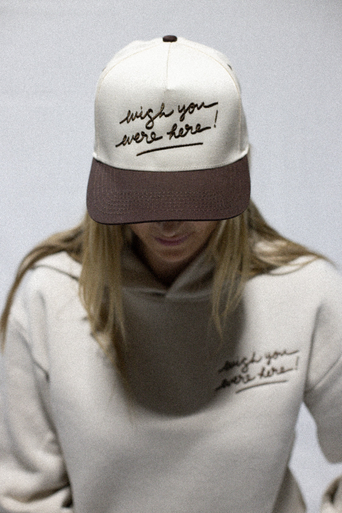 *NEW WISH YOU WERE HERE CANVAS HAT (TAN/BROWN)