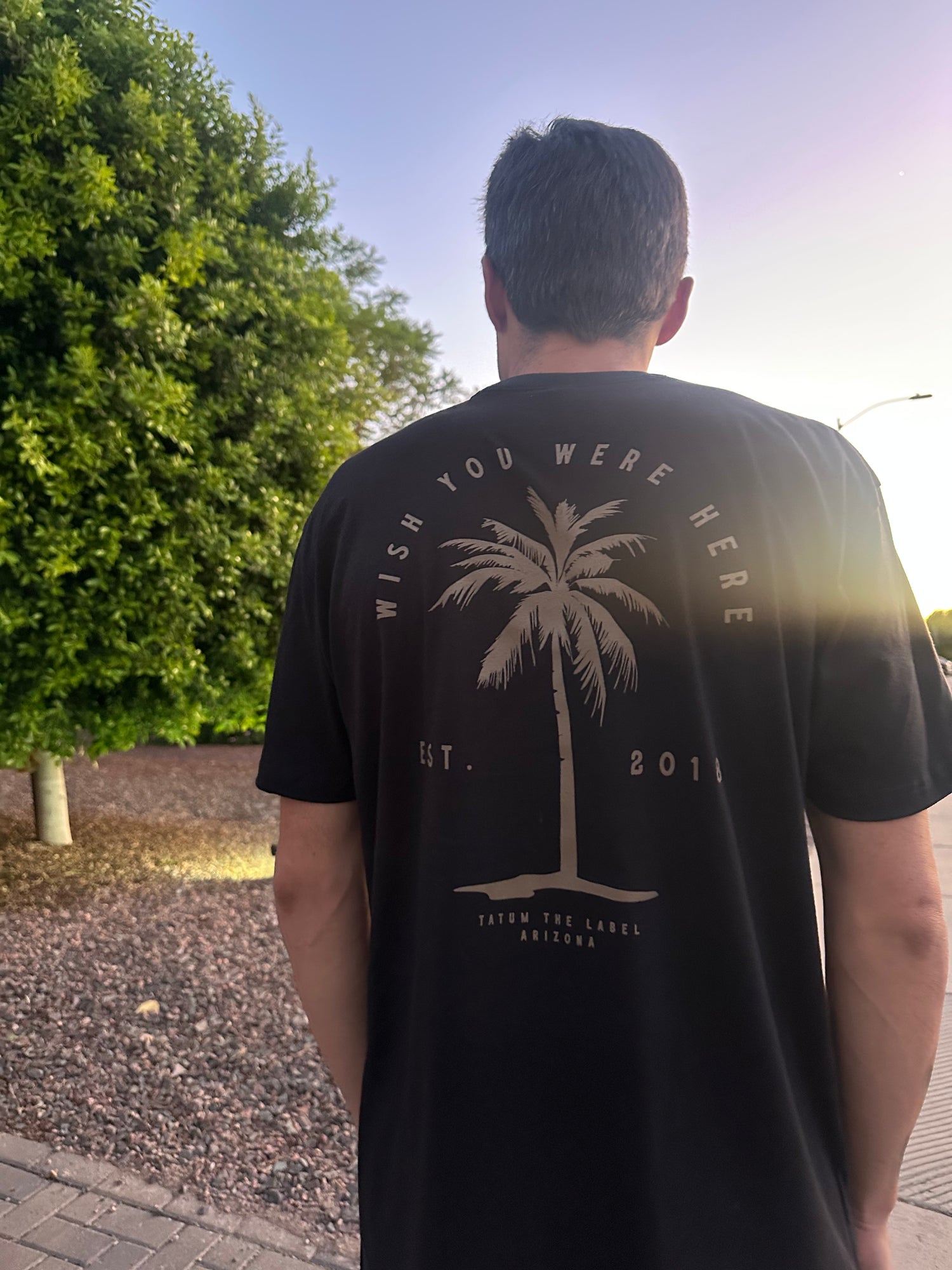 WISH YOU WERE HERE PALM - BLACK
