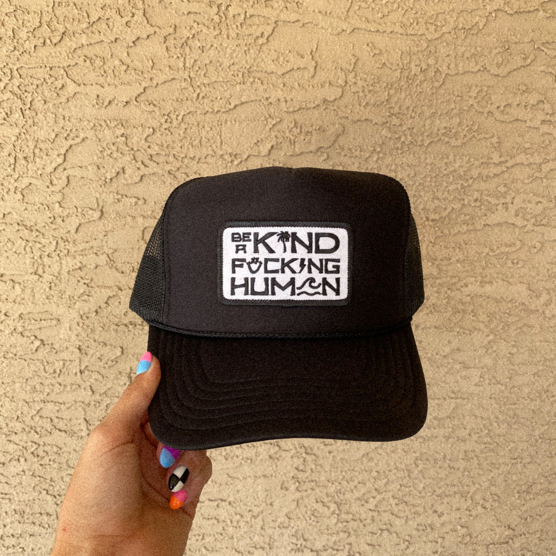 FOAM BE A KIND HUMAN HAT - BLACK, MEN&