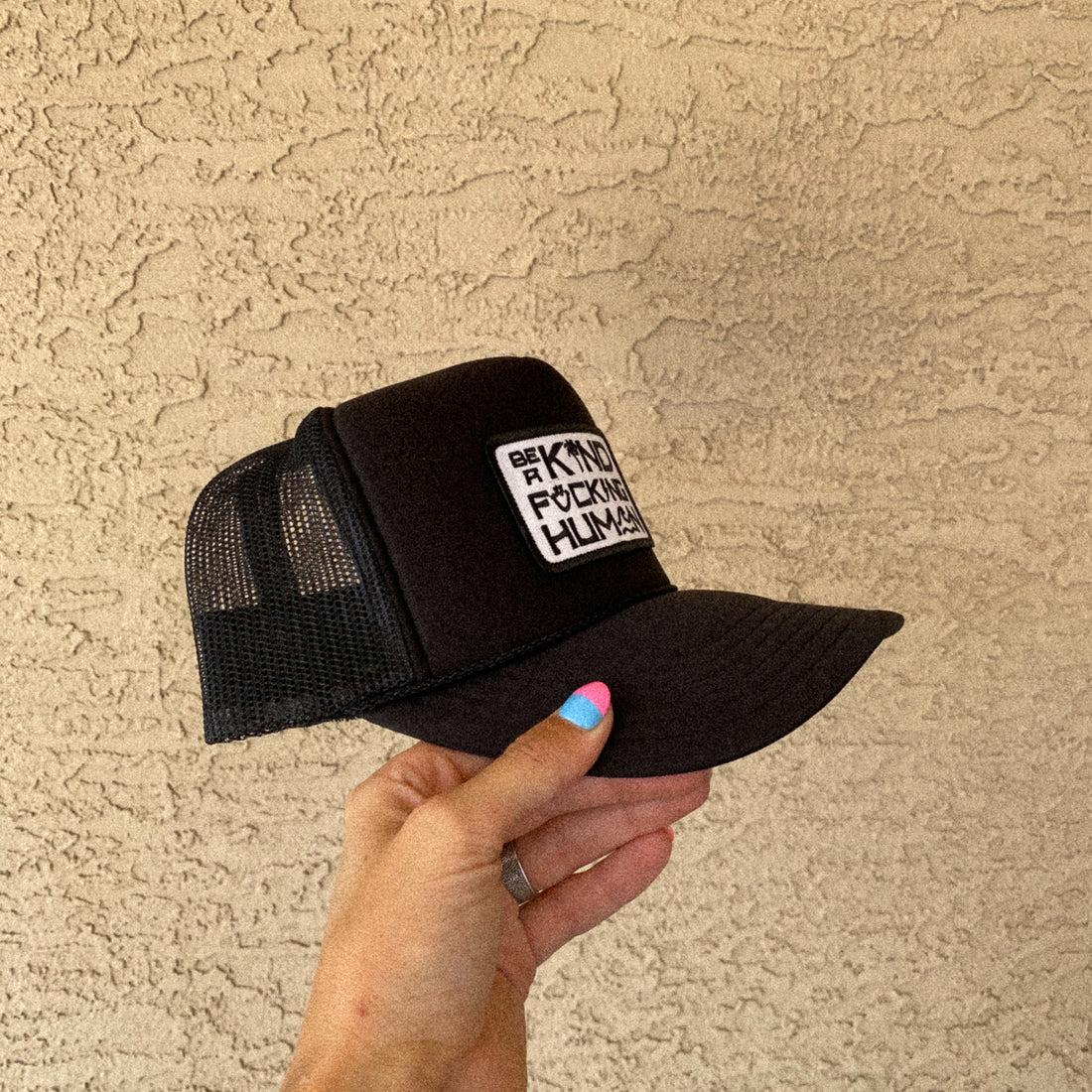 FOAM BE A KIND HUMAN HAT - BLACK, MEN&