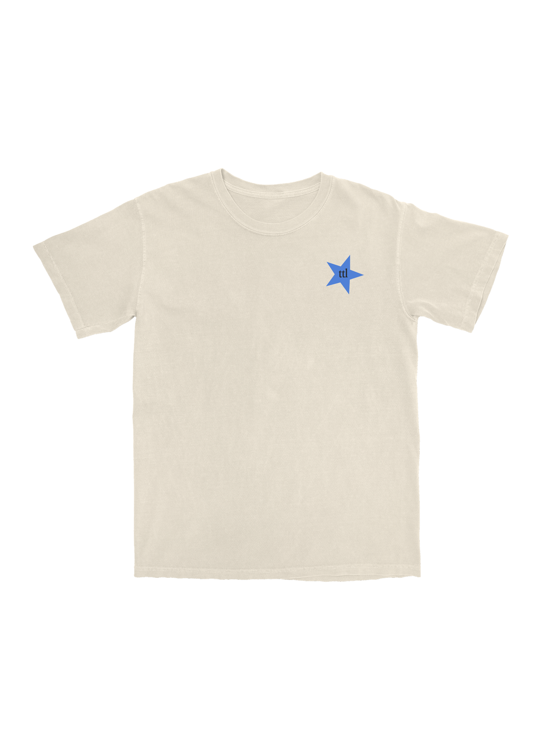 I TOLD THE STARS ABOUT YOU BLUE STAR TEE - CREAM
