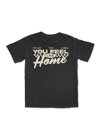 YOU FEEL LIKE HOME TEE - BLACK &amp; CREAM