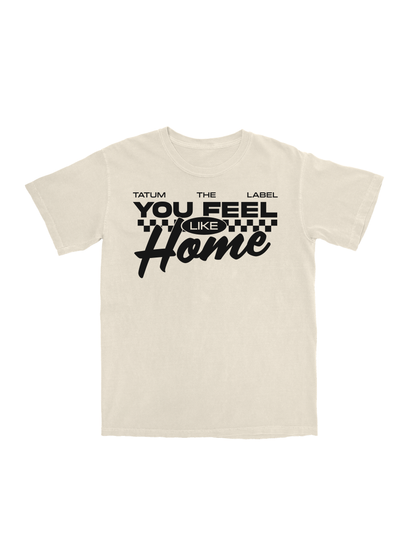 YOU FEEL LIKE HOME TEE - CREAM &amp; BLACK
