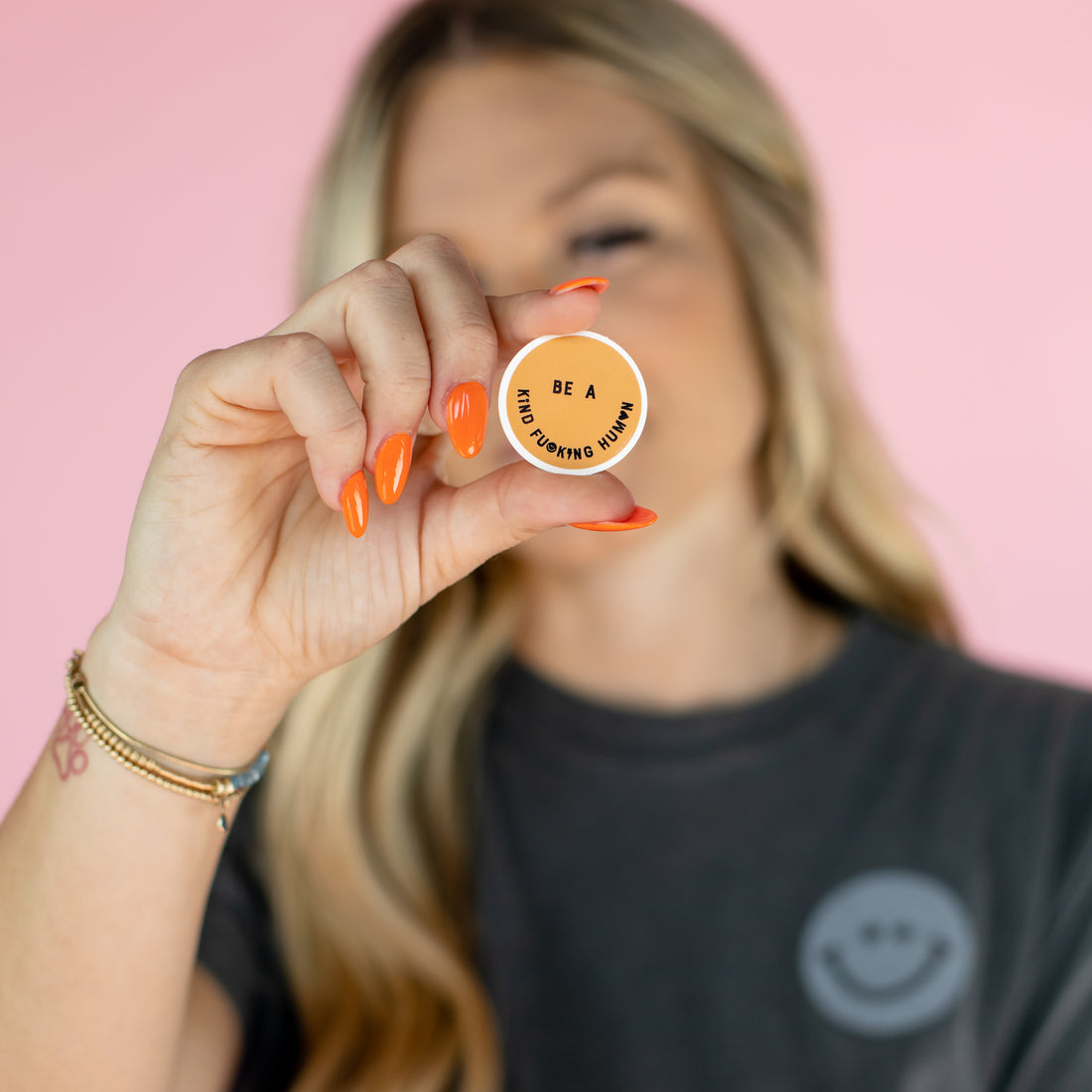 SMILEY BE A KIND HUMAN STICKER
