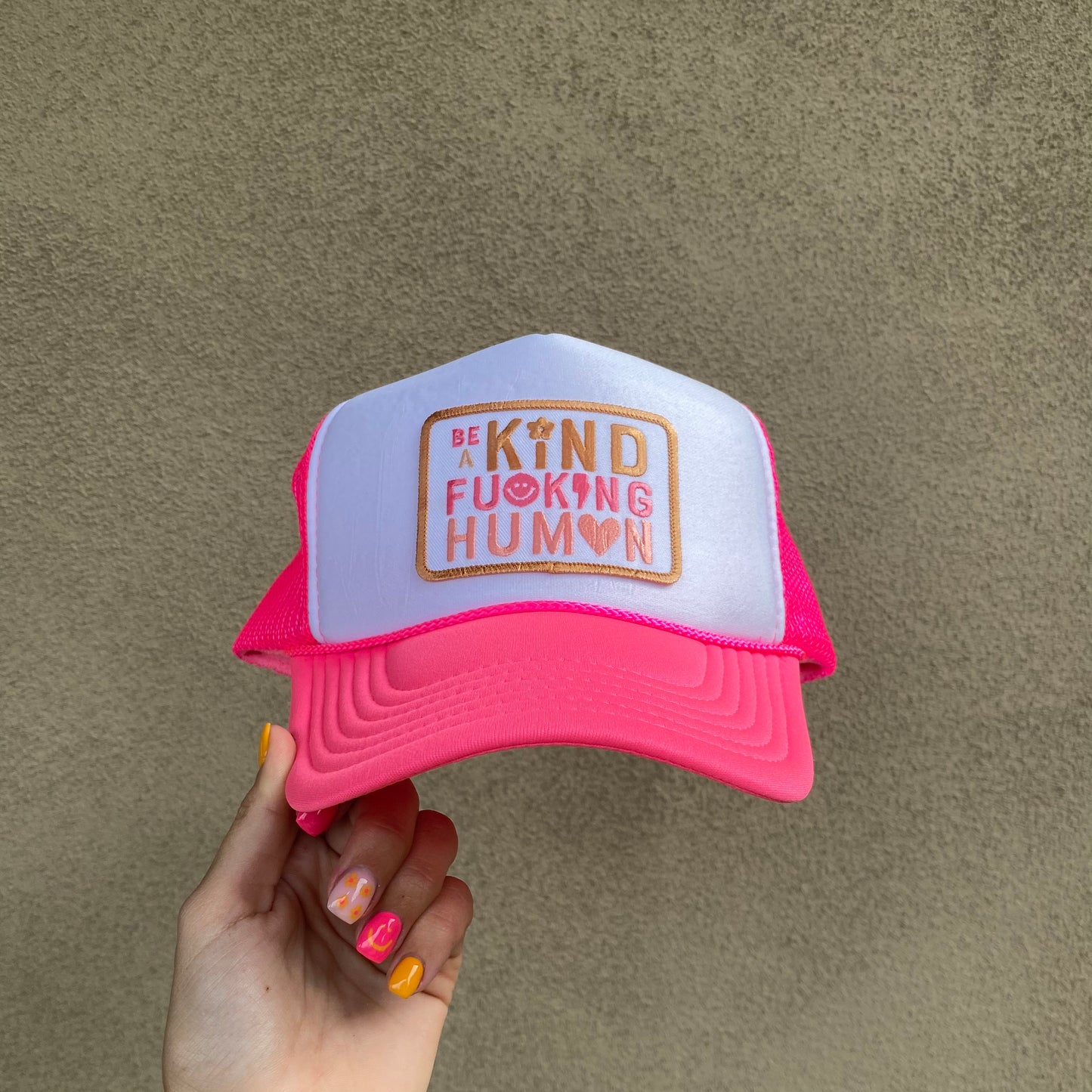 BE A KIND HUMAN HAT - PINK